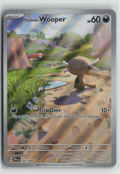 Paldean Wooper Illustration Rare Holo PFL 102/094 NM
