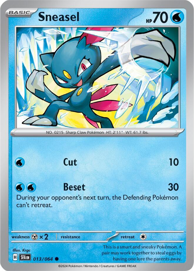 Sneasel Common Reverse Holo SFA 013/064 NM