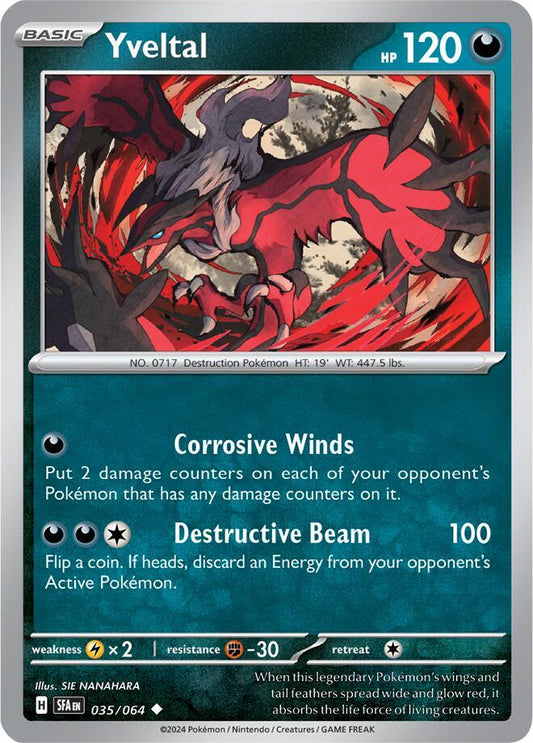 Yveltal Uncommon Reverse Holo SFA 035/064 NM