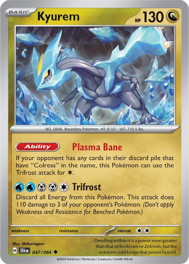 Kyurem Uncommon Reverse Holo SFA 047/064 NM