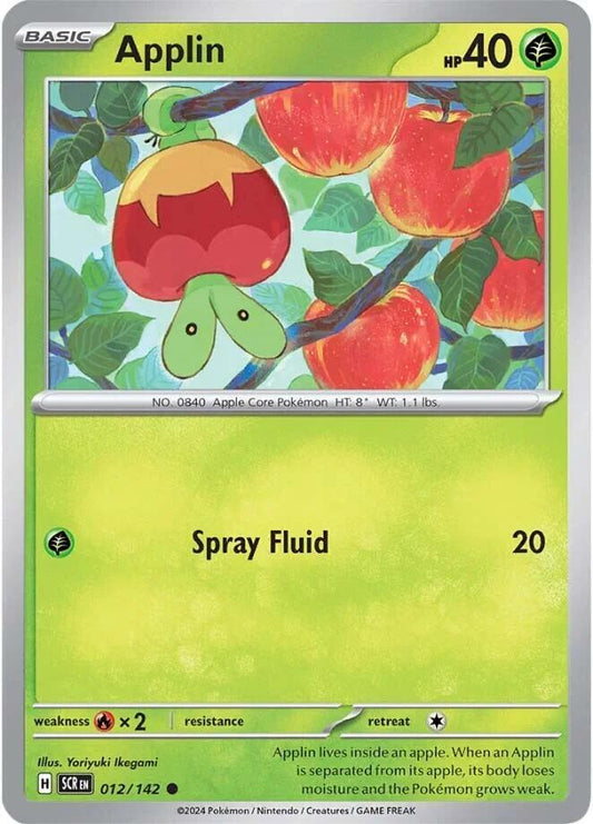 Applin Common Reverse Holo SCR 012/142 NM