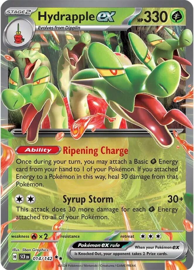 Hydrapple ex Double Rare Holo SCR 014/142 NM