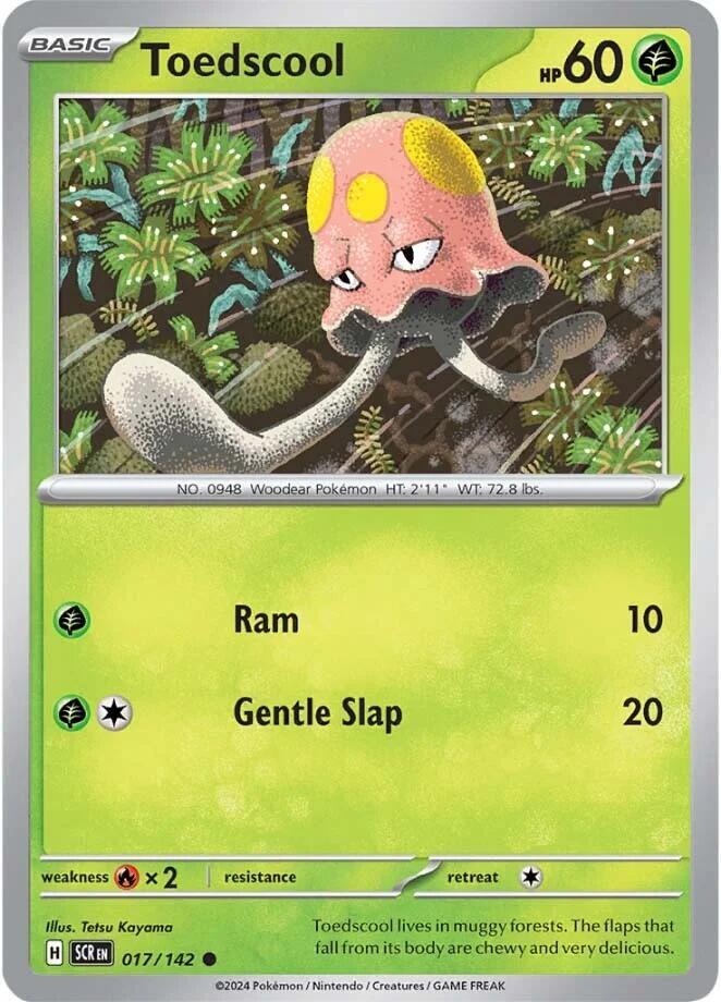 Toedscool Common Reverse Holo SCR 017/142 NM