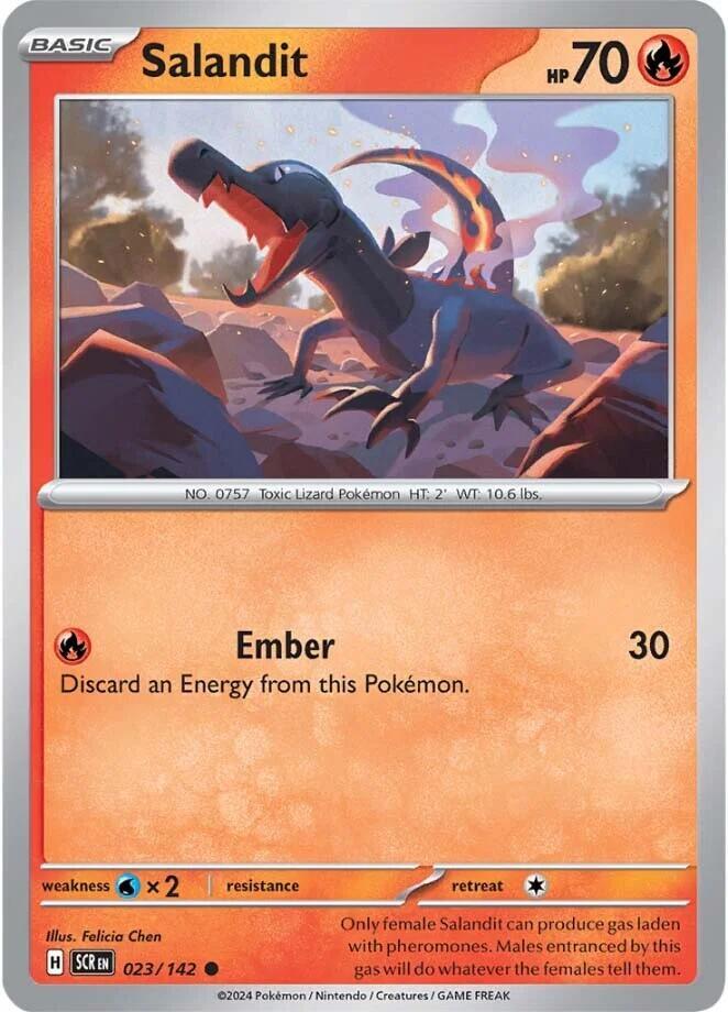 Salandit Common Reverse Holo SCR 023/142 NM
