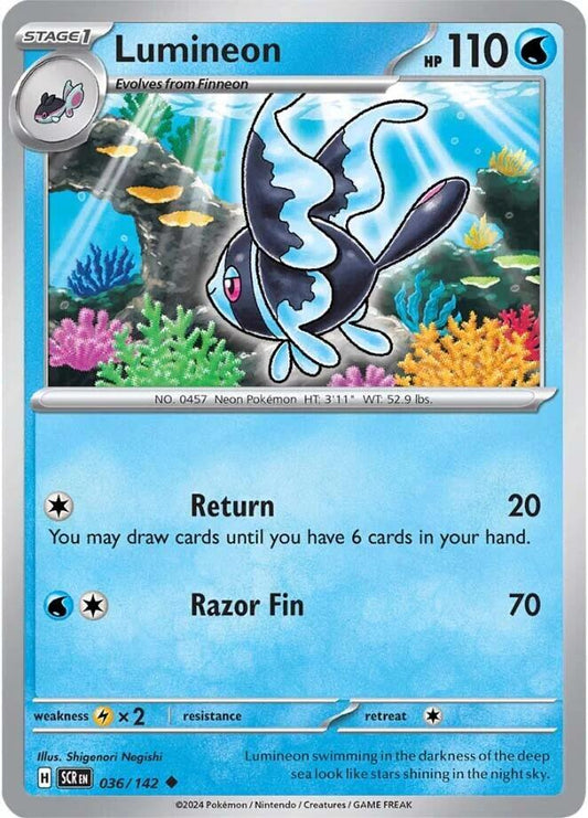 Lumineon Uncommon Reverse Holo SCR 036/142 NM