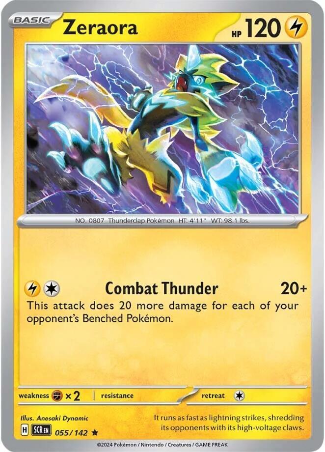 Zeraora Rare Holo SCR 055/142 NM