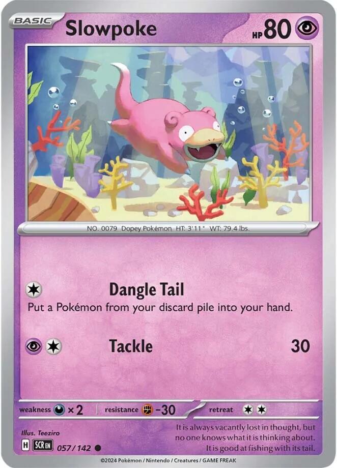 Slowpoke Common Reverse Holo SCR 057/142 NM