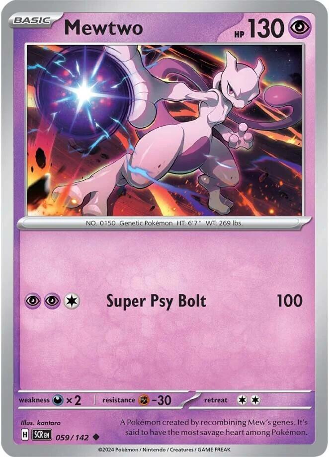 Mewtwo Uncommon Regular SCR 059/142 NM