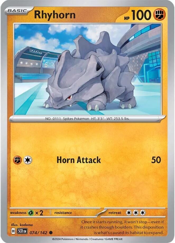 Rhyhorn Common Regular SCR 074/142 NM