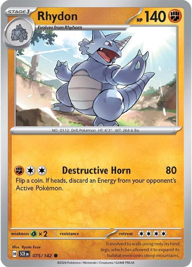 Rhydon Common Reverse Holo SCR 075/142 NM