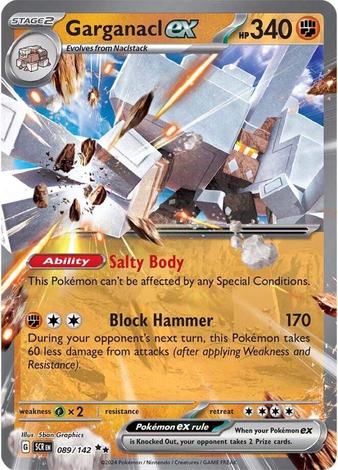 Garganacl ex Double Rare Holo SCR 089/142 NM