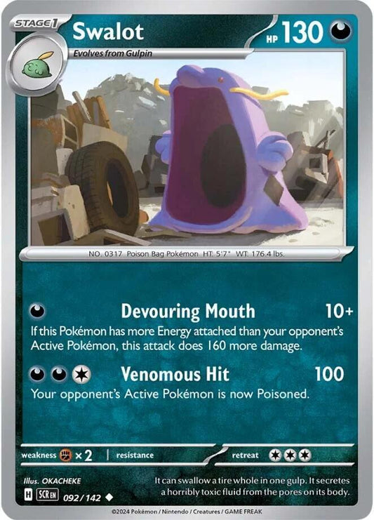 Swalot Uncommon Reverse Holo SCR 092/142 NM