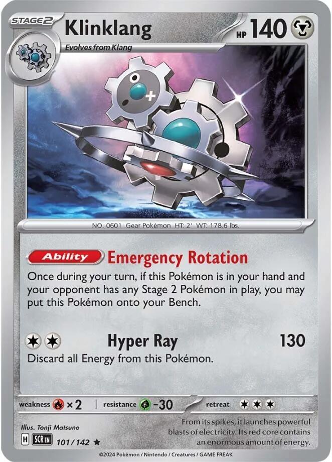 Klinklang Rare Reverse Holo SCR 101/142 NM