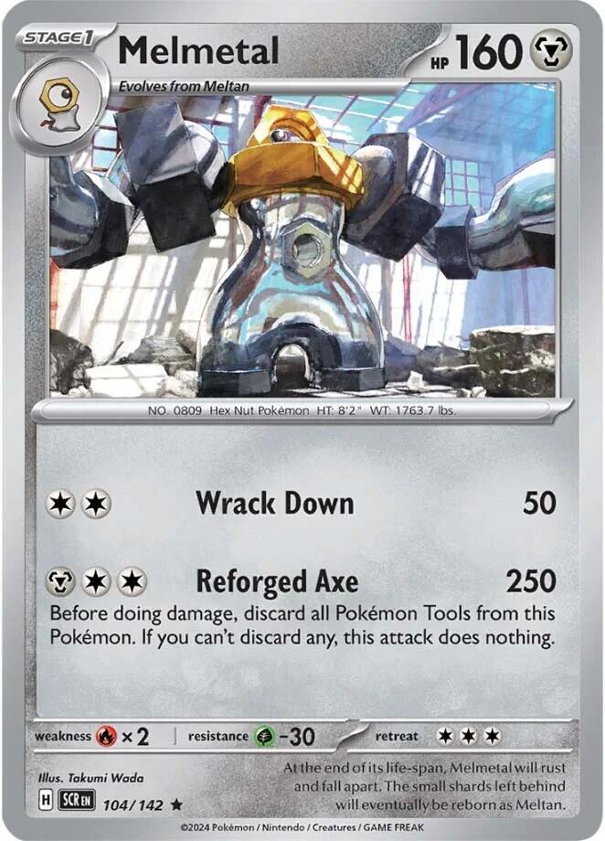 Melmetal Rare Holo SCR 104/142 NM