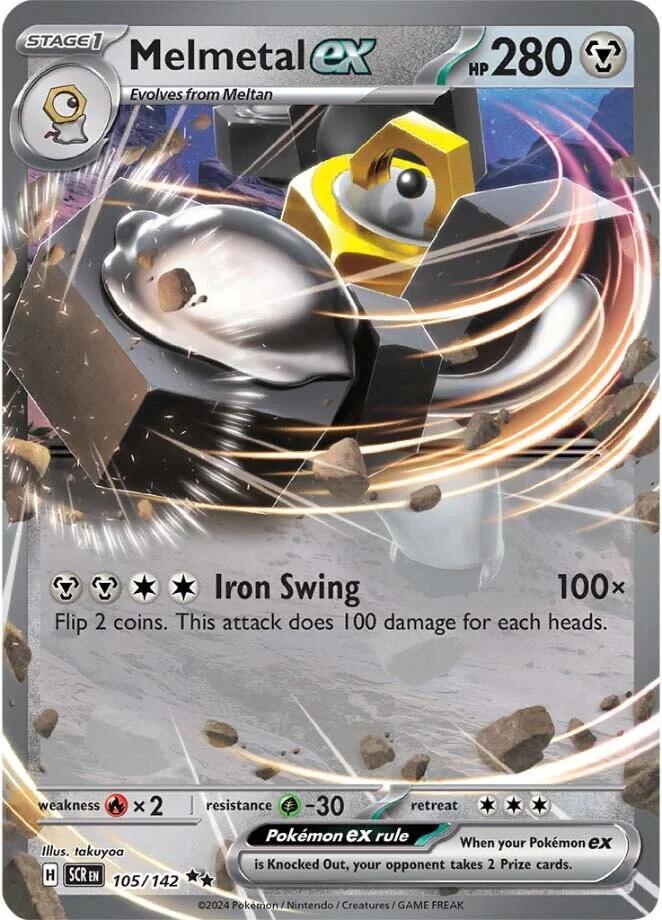 Melmetal ex Double Rare Holo SCR 105/142 NM