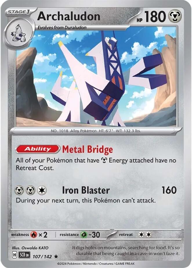 Archaludon Rare Holo SCR 107/142 NM