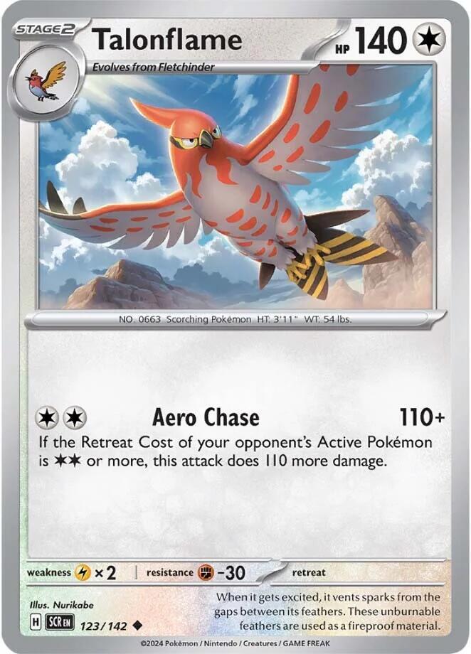 Talonflame Uncommon Regular SCR 123/142 NM