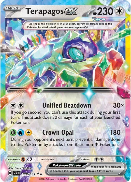 Terapagos ex Double Rare Holo SCR 128/142 NM