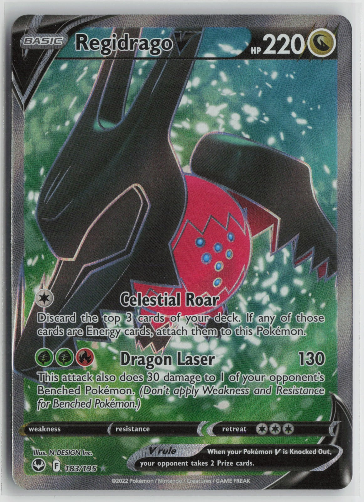 Regidrago V (Full Art) Ultra Rare Holo SWSH12 183/195 NM