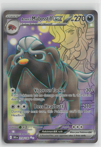 Arven's Mabosstiff ex Ultra Rare Holo DRI 218/182 NM