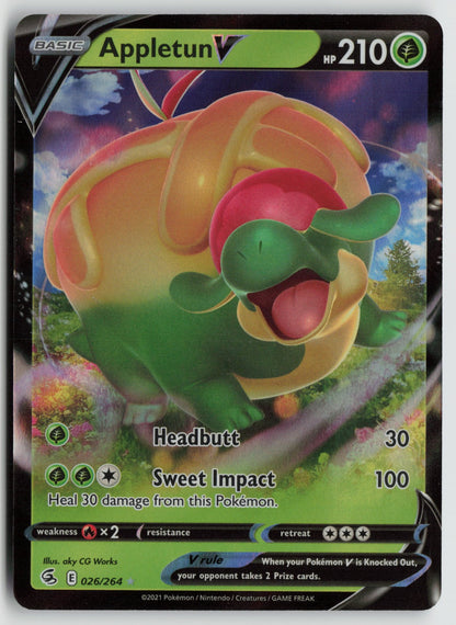 Appletun V Ultra Rare Holo SWSH08 026/264 NM