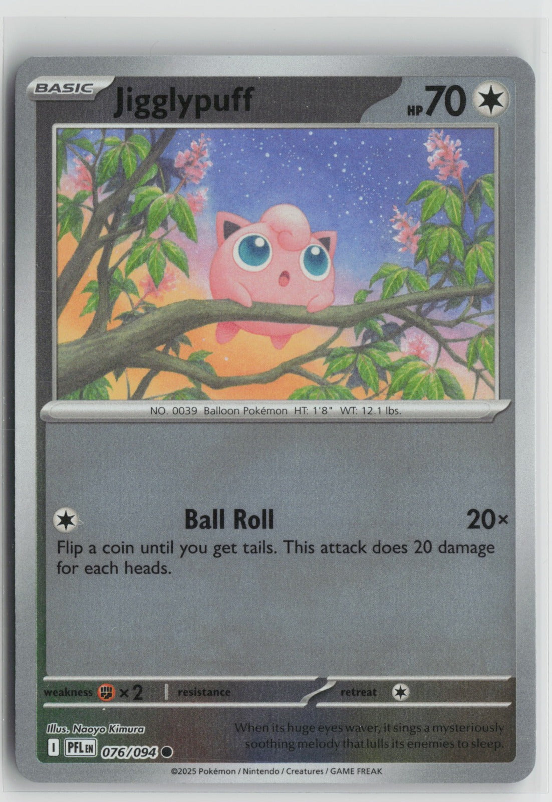 Jigglypuff Common Reverse Holo PFL 076/094 NM