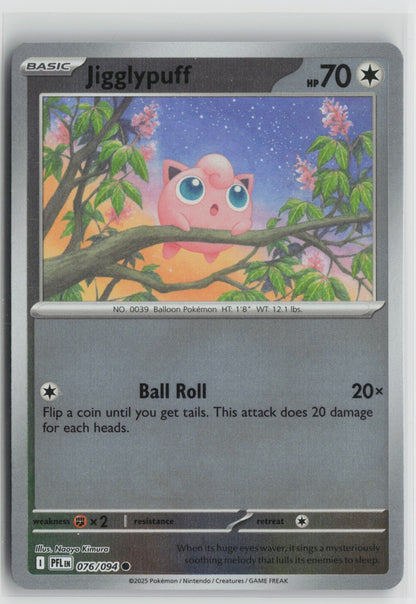 Jigglypuff Common Reverse Holo PFL 076/094 NM