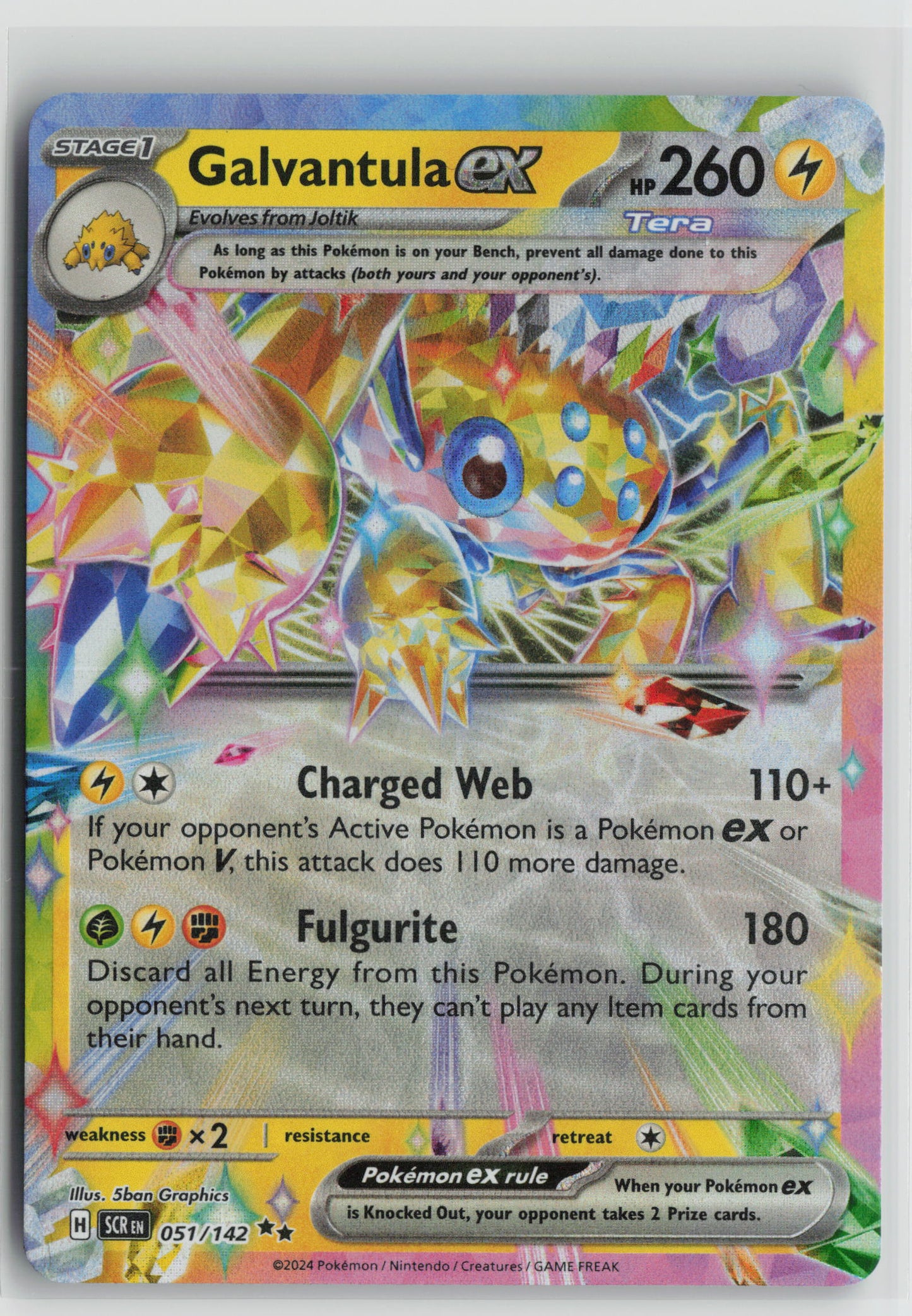Galvantula ex - Double Rare SV07: Stellar Crown 051/142 NM
