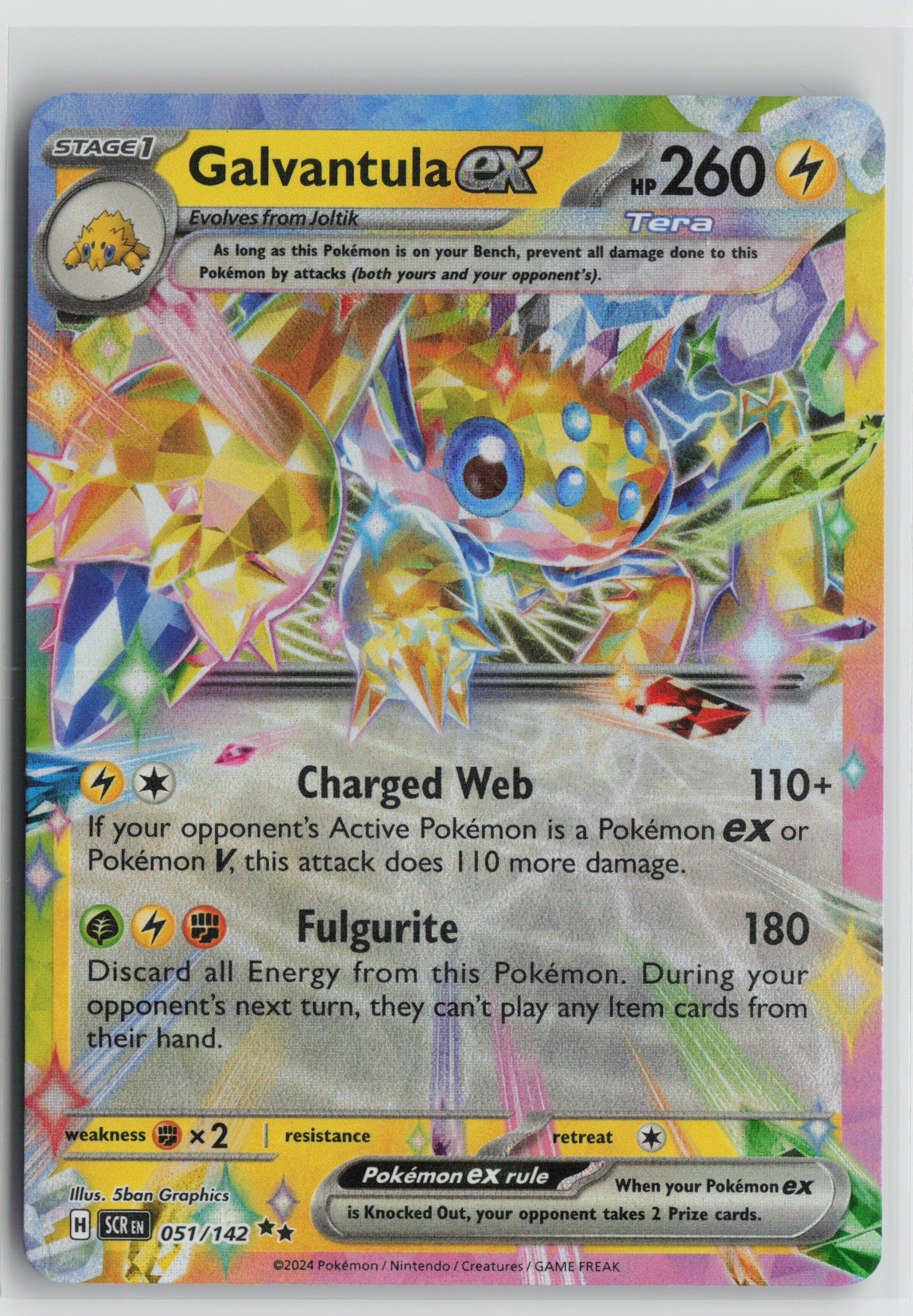 Galvantula ex - Double Rare SV07: Stellar Crown 051/142 NM