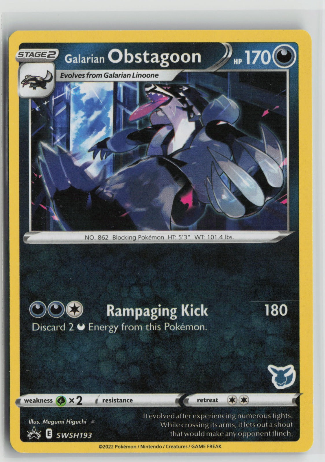 Galarian Obstagoon - Promo SWSD SWSH193 NM