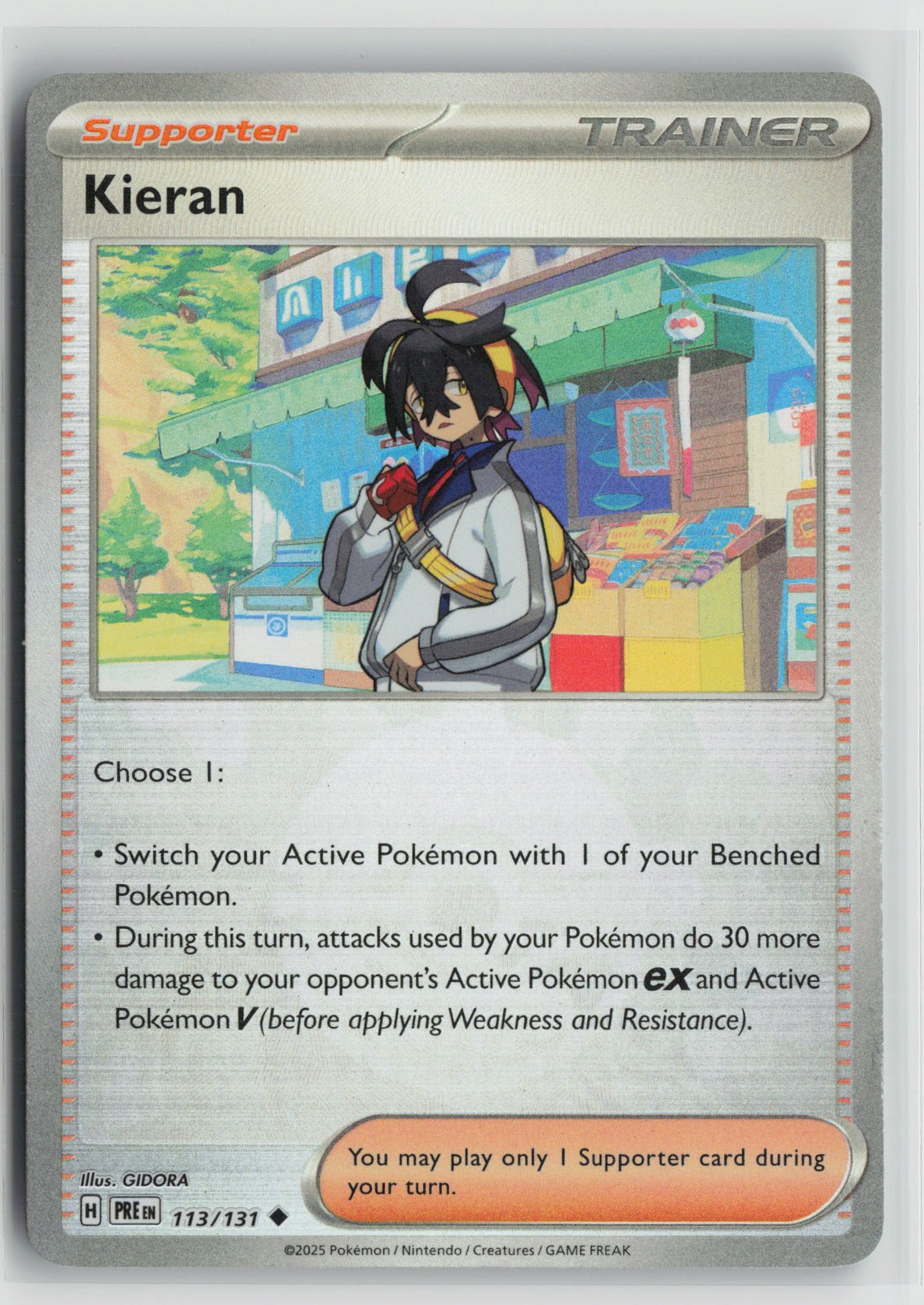 Kieran - (Poke Ball Pattern) Uncommon Holo PRE 113/131 NM