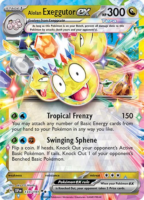 Alolan Exeggutor ex Double Rare Holo SSP 133/191 NM