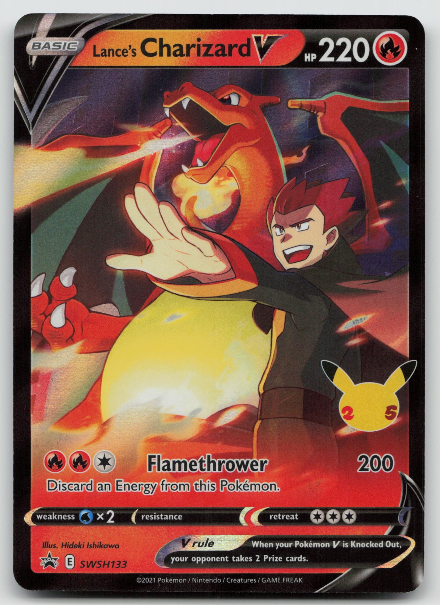 Lance's Charizard V Promo Holofoil SWSD SWSH133 NM