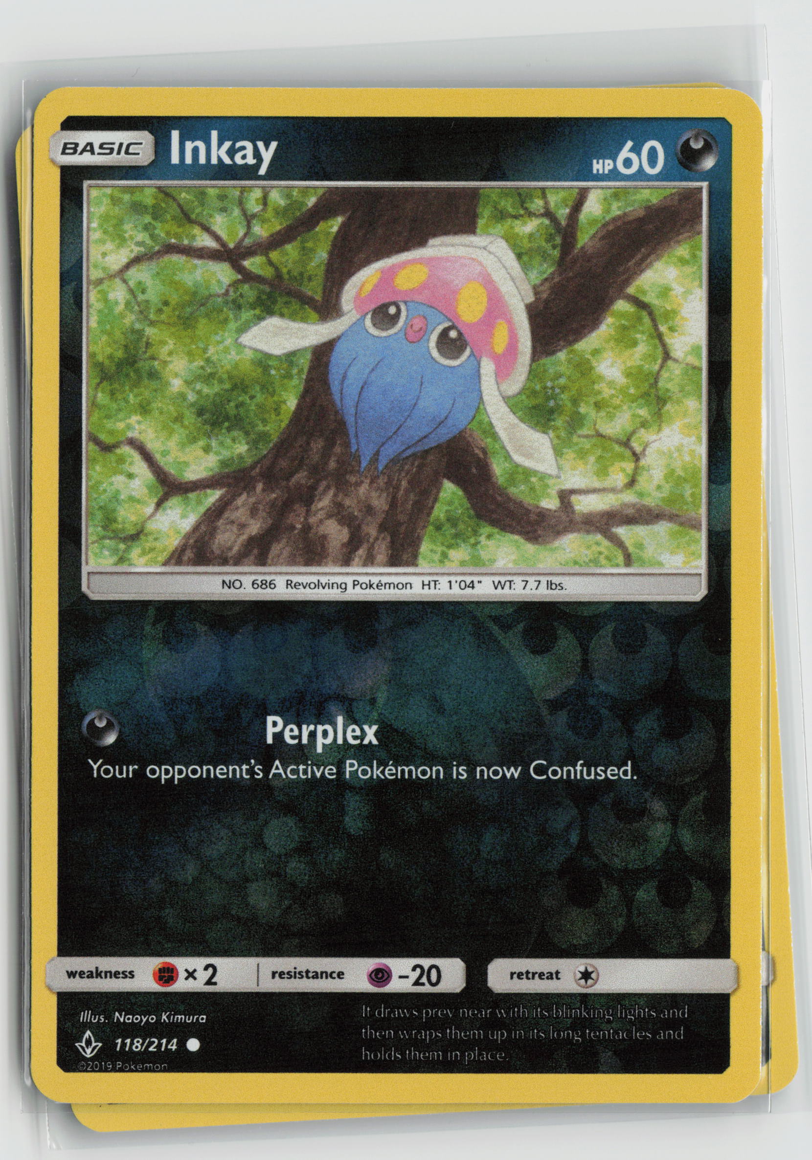 Inkay Common Reverse Holo SM10 118/214 NM