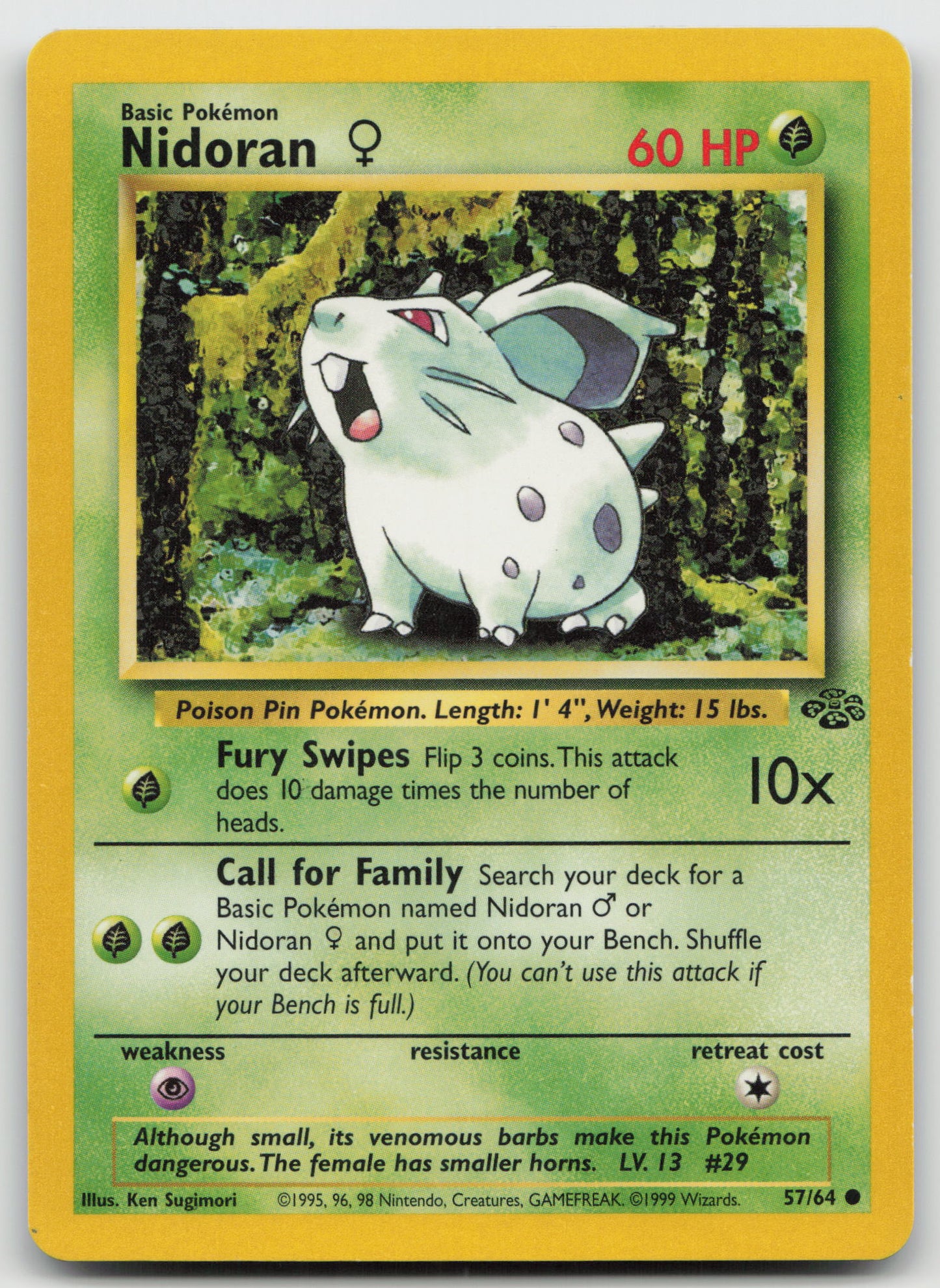 Nidoran F Common Jungle 57/64 LP