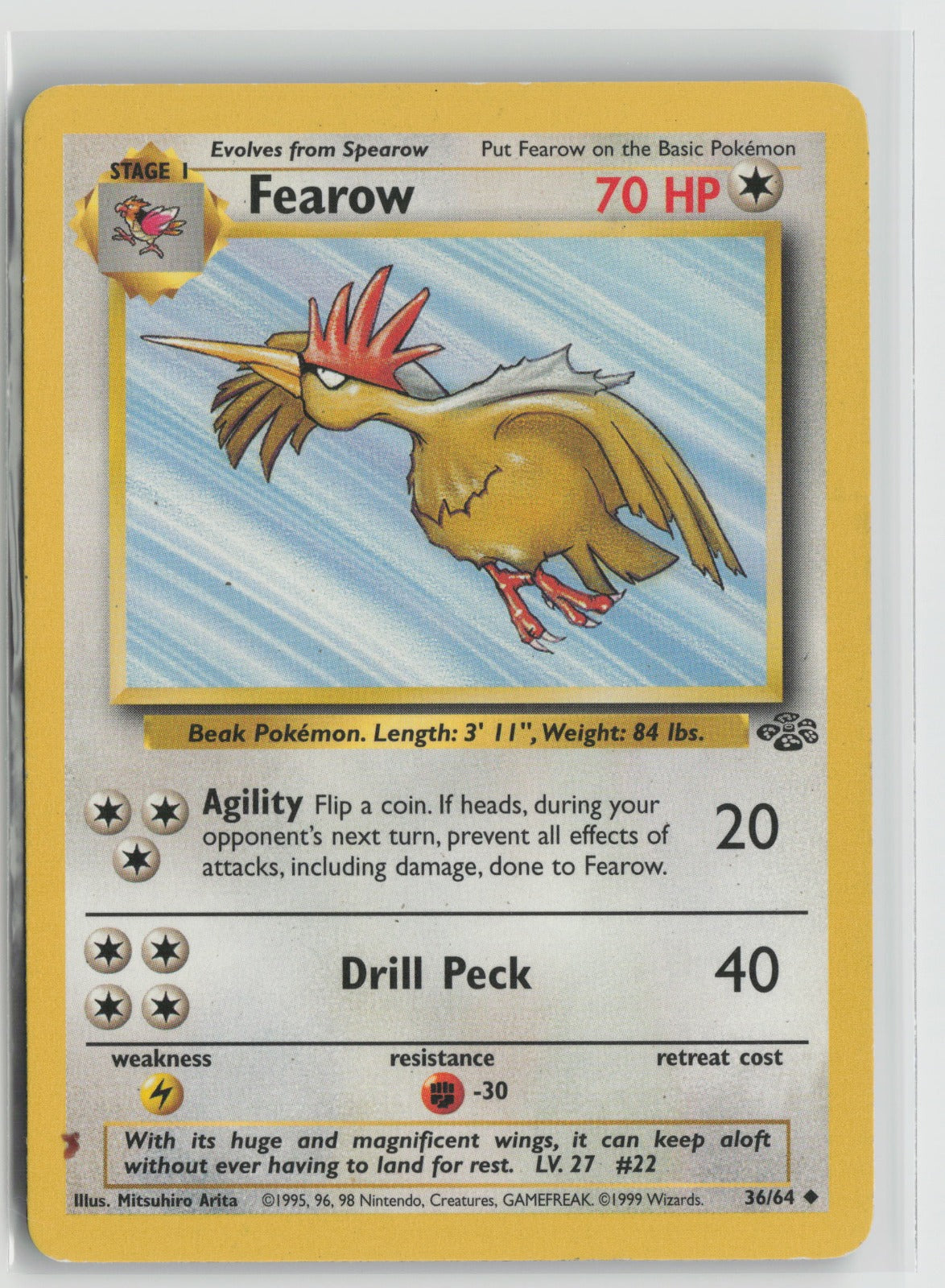 Fearow Uncommon Unlimited JU 36/64 MP
