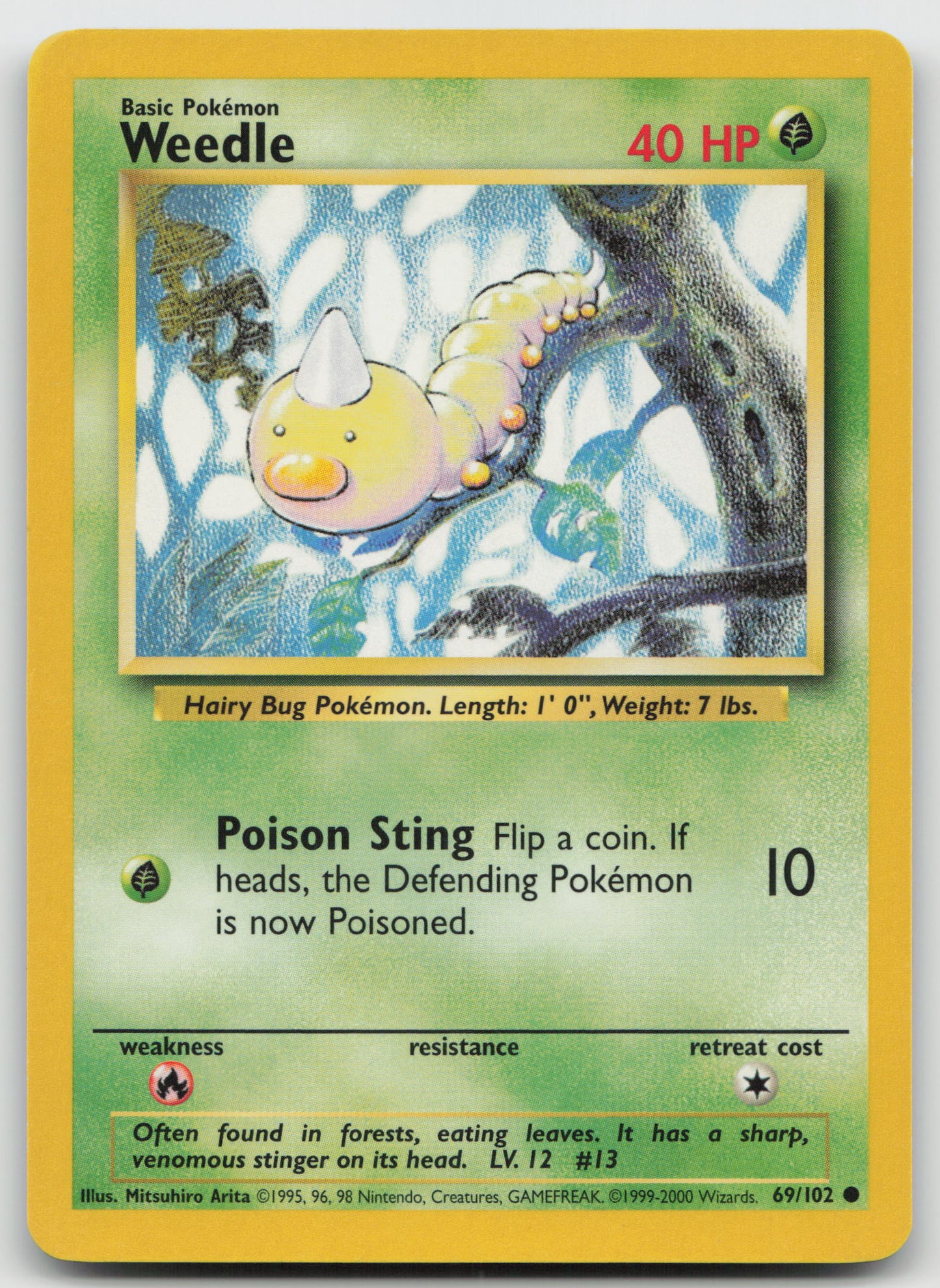 Weedle Common Base Set 069/102 LP