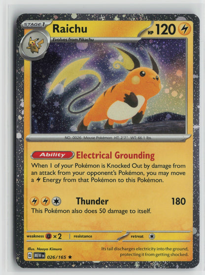 Raichu (Cosmos Holo) Rare Holo MCAP 026/165 NM