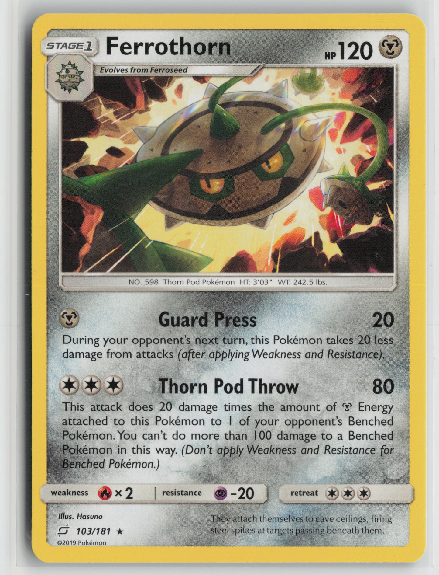 Ferrothorn Rare SM - Team Up 103/181 NM