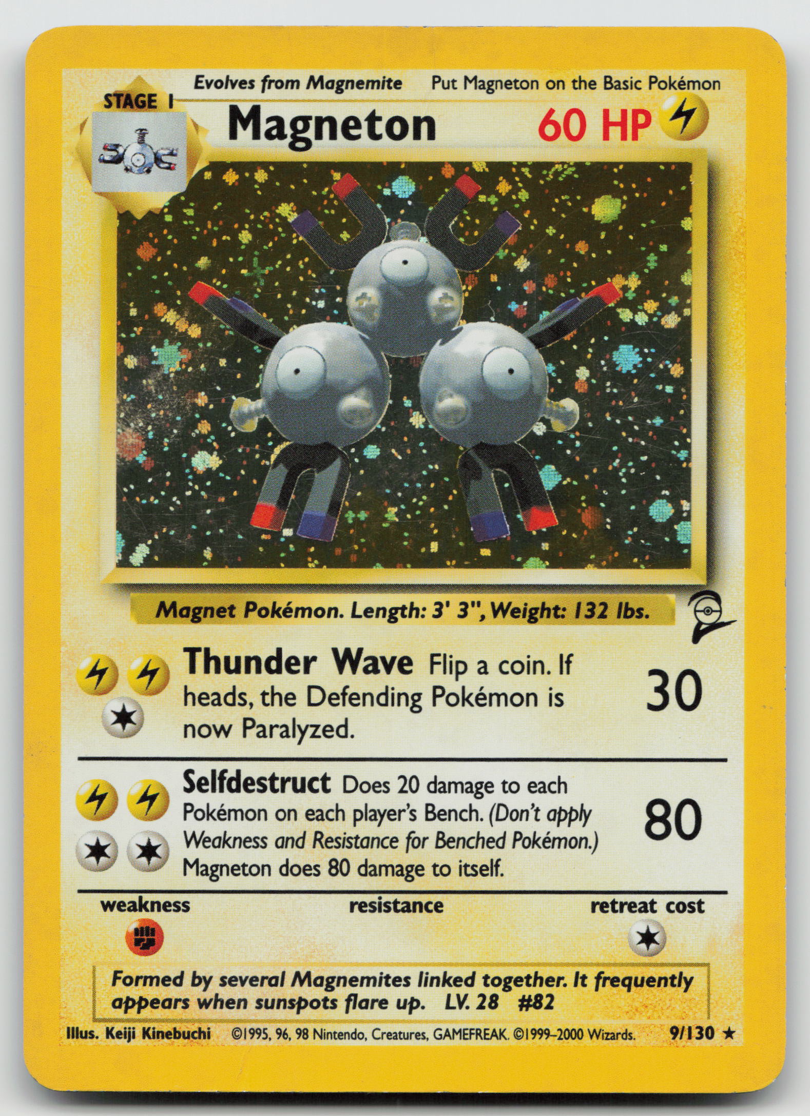 Magneton Holo Rare Holo BS2 009/130 HP