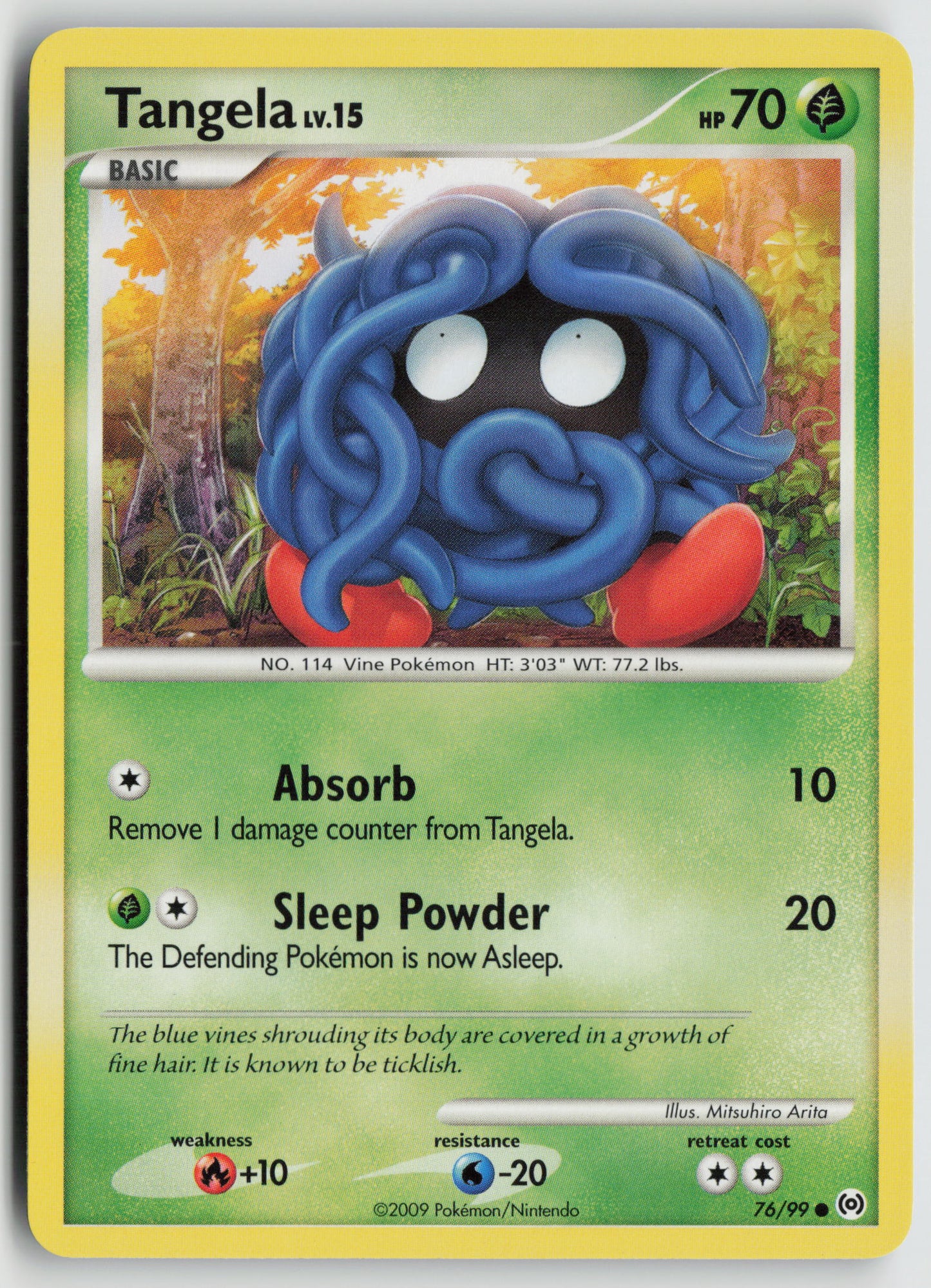 Tangela (76) Common Arceus 76/99 NM
