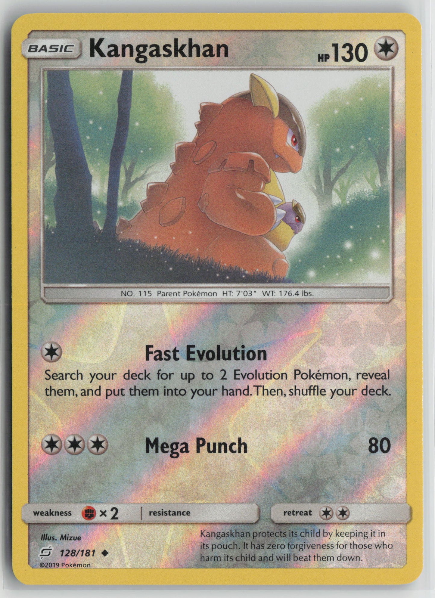 Kangaskhan Uncommon Reverse SM - Team Up 128/181 NM