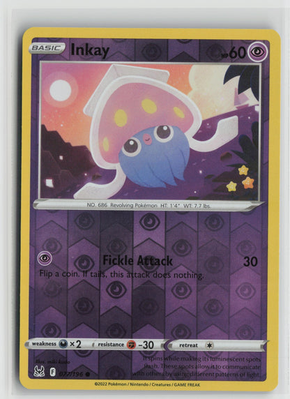 Inkay (077) Common Reverse Holo SWSH11 077/196 NM