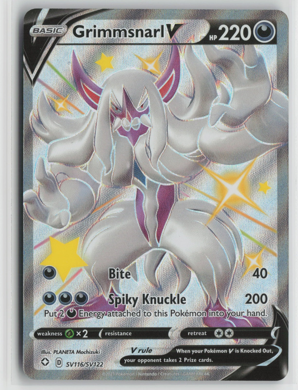 Grimmsnarl V Shiny Holo Rare SHFSV SV116/SV122 NM