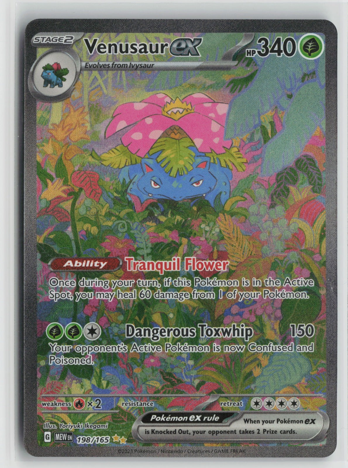Venusaur ex - Special Illustration Rare Holo MEW 198/165 NM