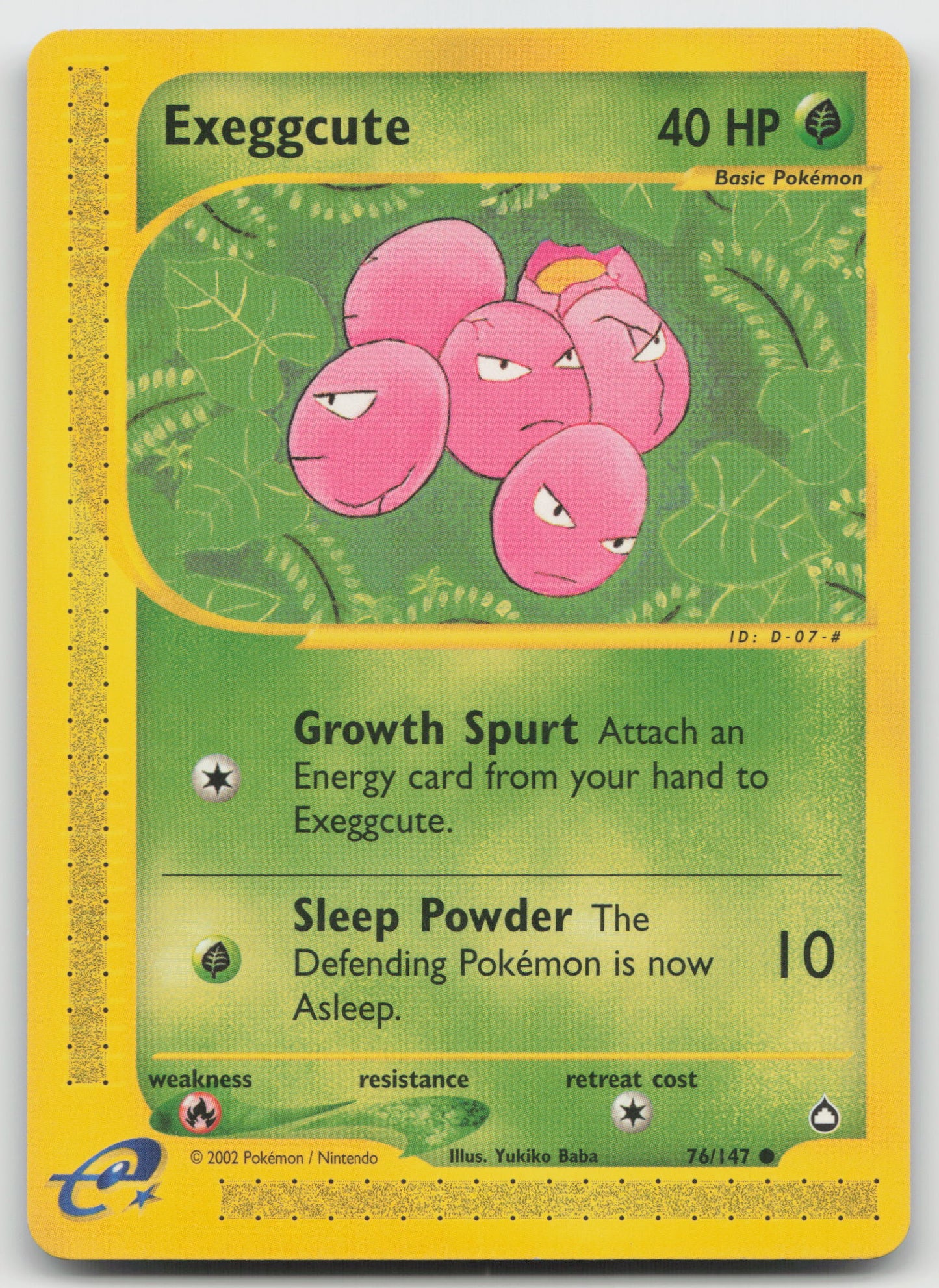 Exeggcute (76) Common Aquapolis 076/147 LP