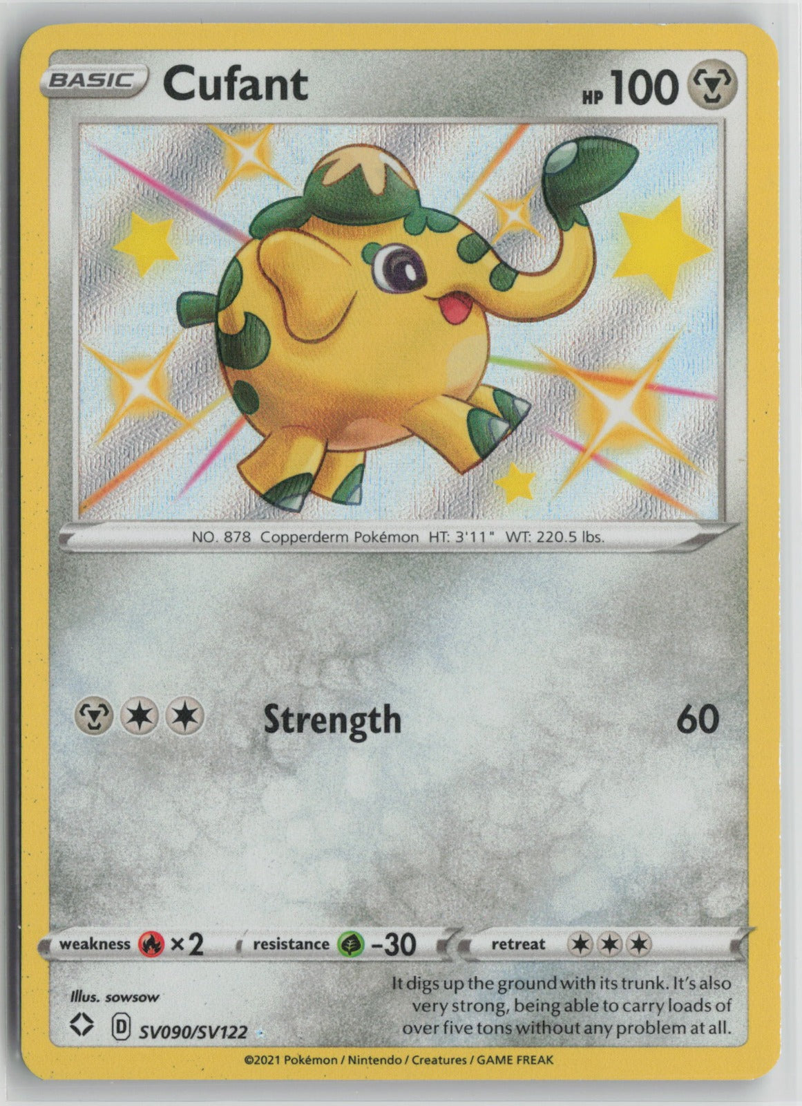 Cufant Shiny Holo Rare Holo SHFSV SV090/SV122 NM