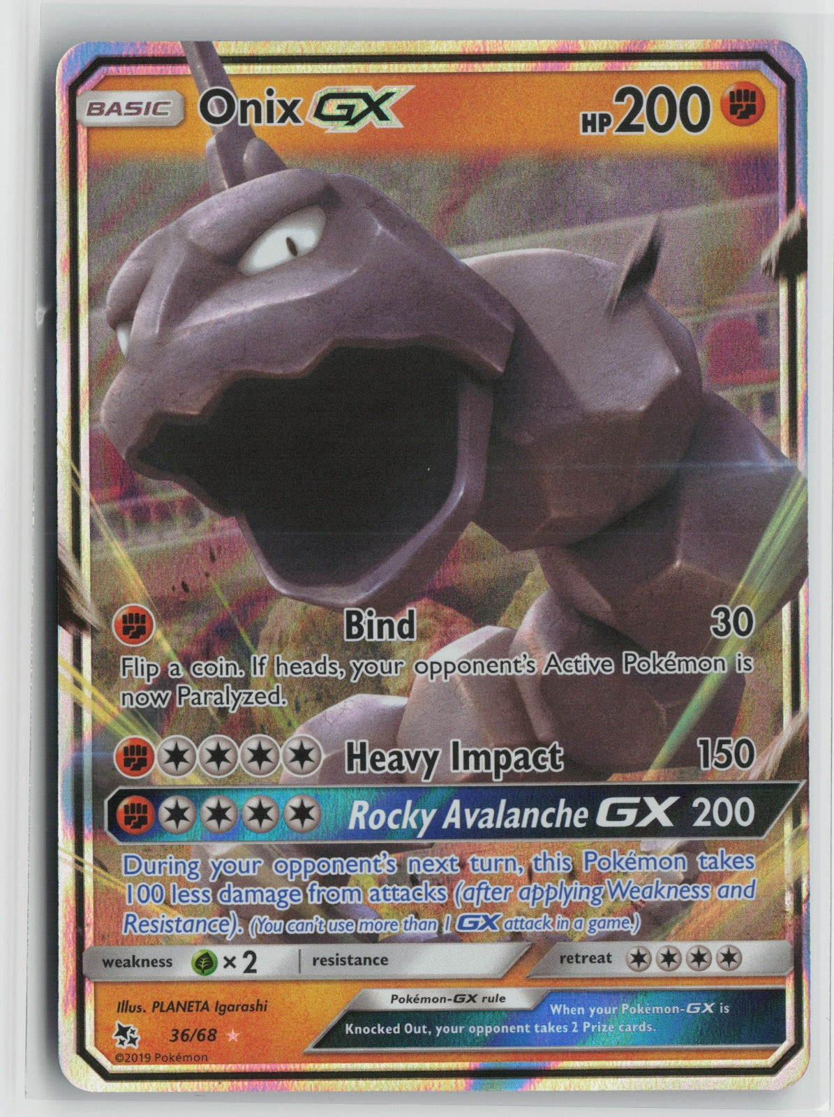 Onix GX Ultra Rare Holo HIF 36/68 NM