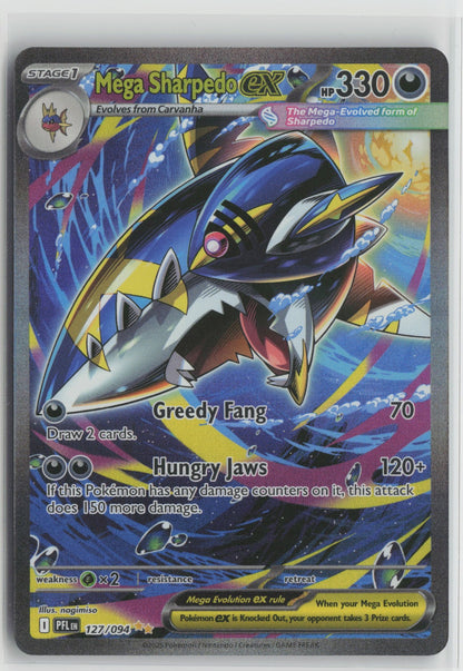 Mega Sharpedo ex - Special Illustration Rare Holo PFL 127/094 NM