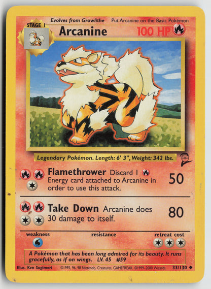 Arcanine Uncommon Base Set 2 033/130 MP